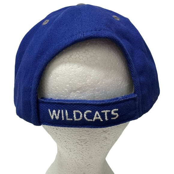 UK Kentucky Wildcats Basketball Hat Adjustable Strap Back Blue White Gray Cap OS - Picture 3 of 13